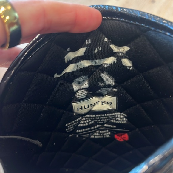 Hunter Women’s Refined Gloss Quilted Rain Boots tall Sz 11 - Picture 10 of 12